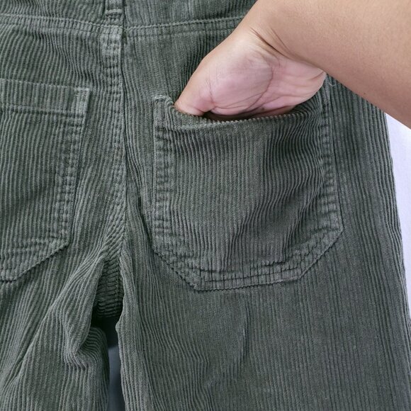 Tinseltown Pants Womens Size 1 Green Corduroy Baggy Wide Leg Cargo 100% Cotton - Picture 13 of 16